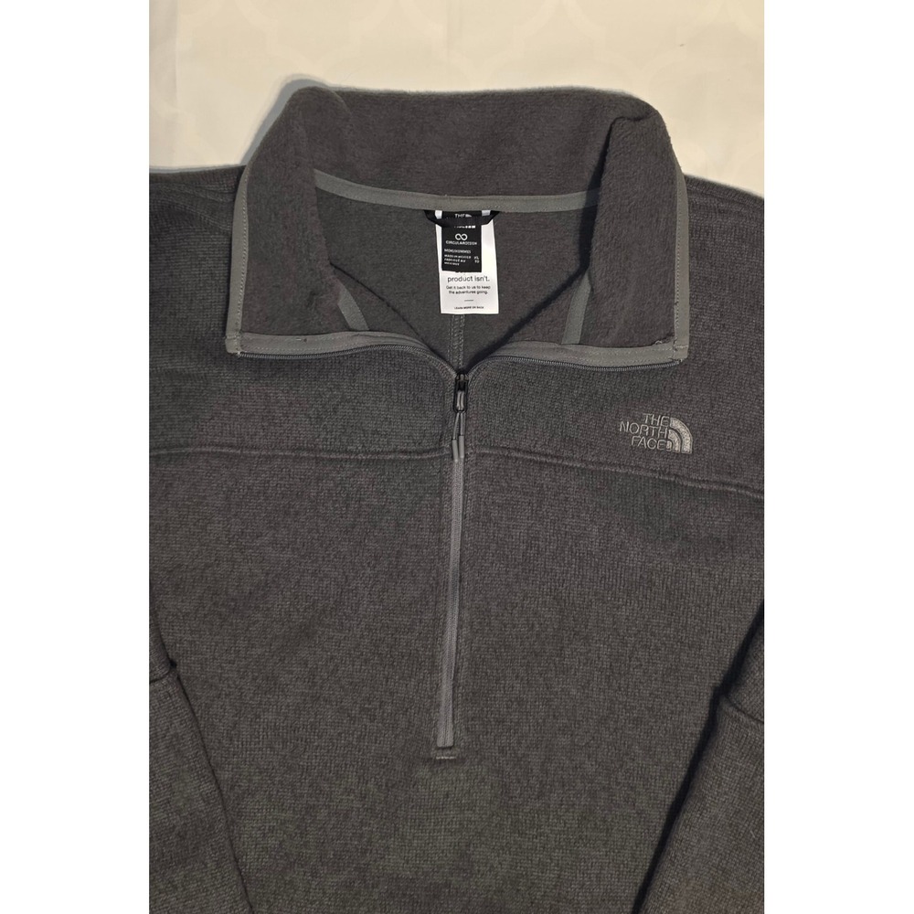 The North Face Mens XL Gray 1/4 Zip Fleece Pullover Aspen Snowmass Sweater - Picture 5 of 7